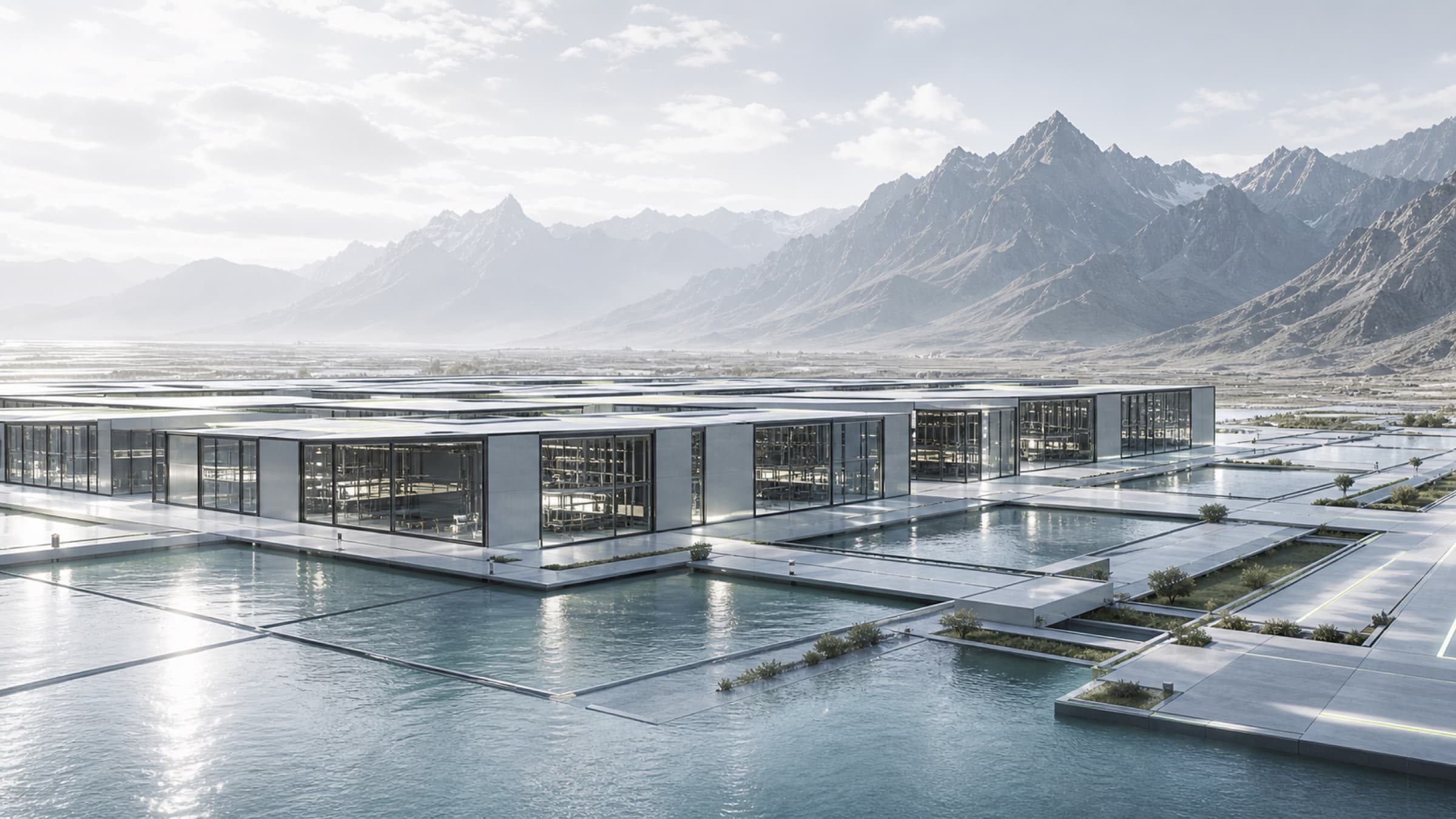 Low-rise infrastructure campus in a mountain basin